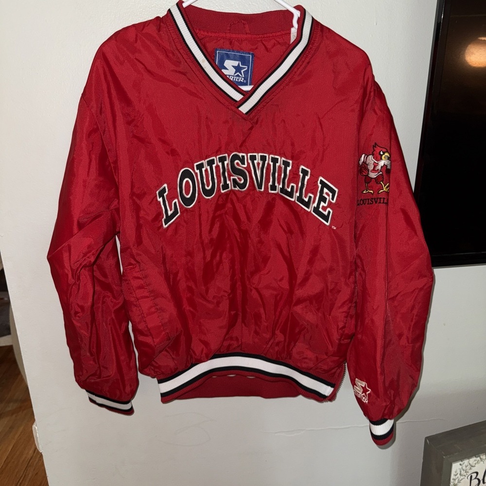 Rare! Louisville Cardinals U Of L 90s Vintage Starter Jacket Pullover Small
